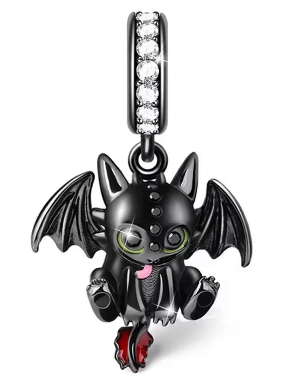 NWOT Toothless Dragon Dangle Charm Sterling Silver 925